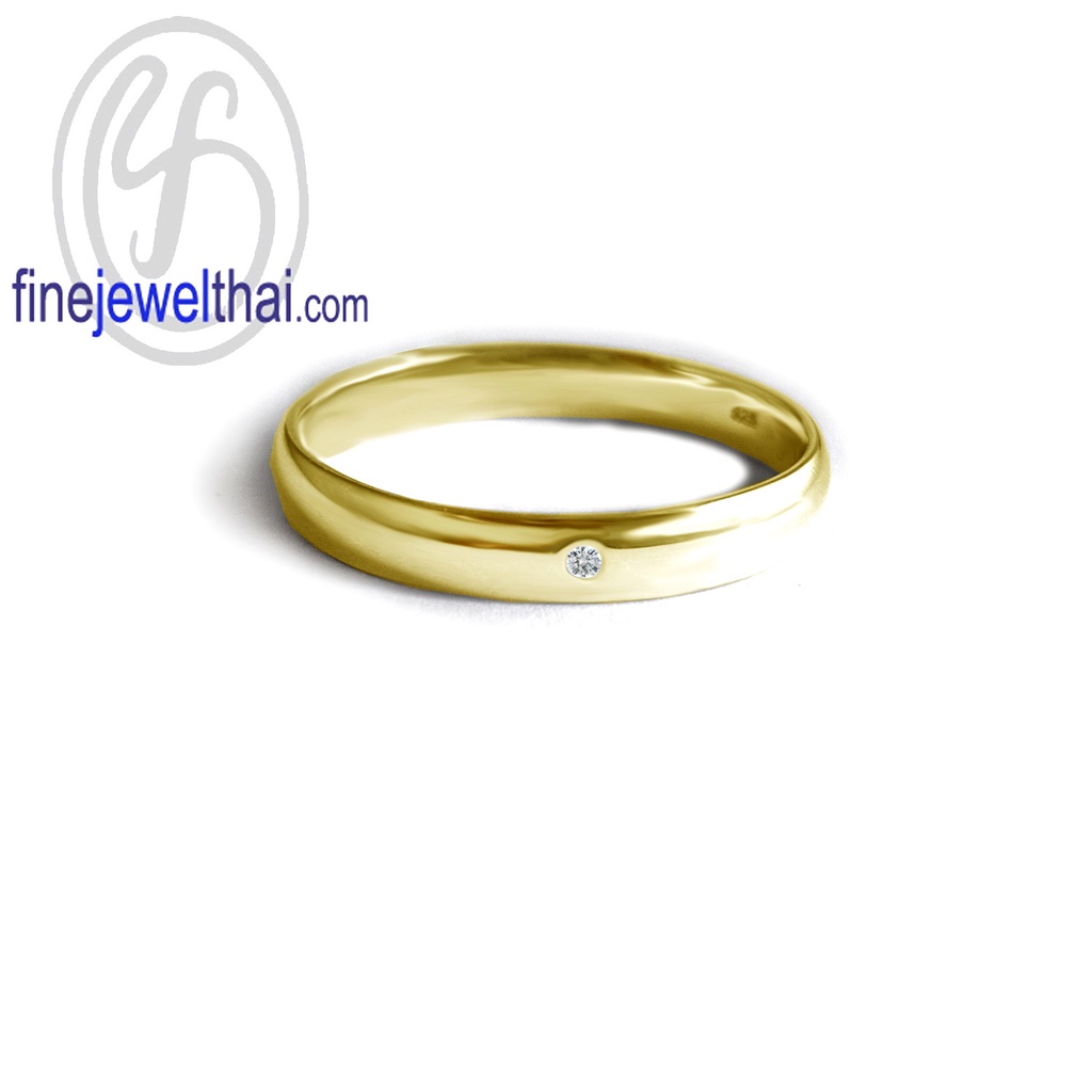 finejewelthai-แหวนเพชร-แหวนเงินแท้-925-เพชรสังเคราะห์-diamond-cz-silver-wedding-ring-r3068cz-g-pg