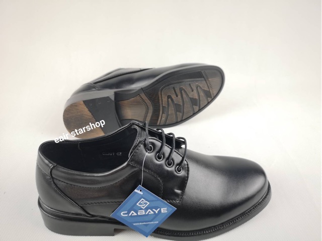 รองเท้าหนังดำ-รองเท้าคัทชูชาย-ทรงหัวมน-ca301-black