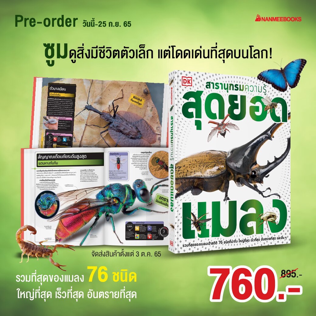 สารานุกรมความรู้-สุดยอดแมลง-ซูมดูสิ่งมีชีวิตตัวเล็ก-แต่โดดเด่นที่สุดบนโลก