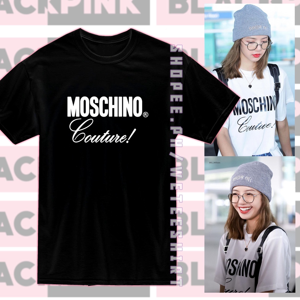 ราคาถูกblackpink-lisa-moschino-couture-shirt-lisa-t-shirt-merch-s-5xl