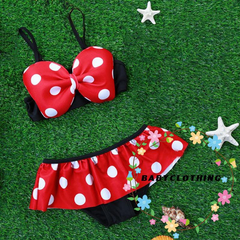 nb-bowknot-เด็กน่ารักเด็กชุดว่ายน้ำชุดว่ายน้ำบิกินี่ชุด-tankini-ชุดว่ายน้ำ