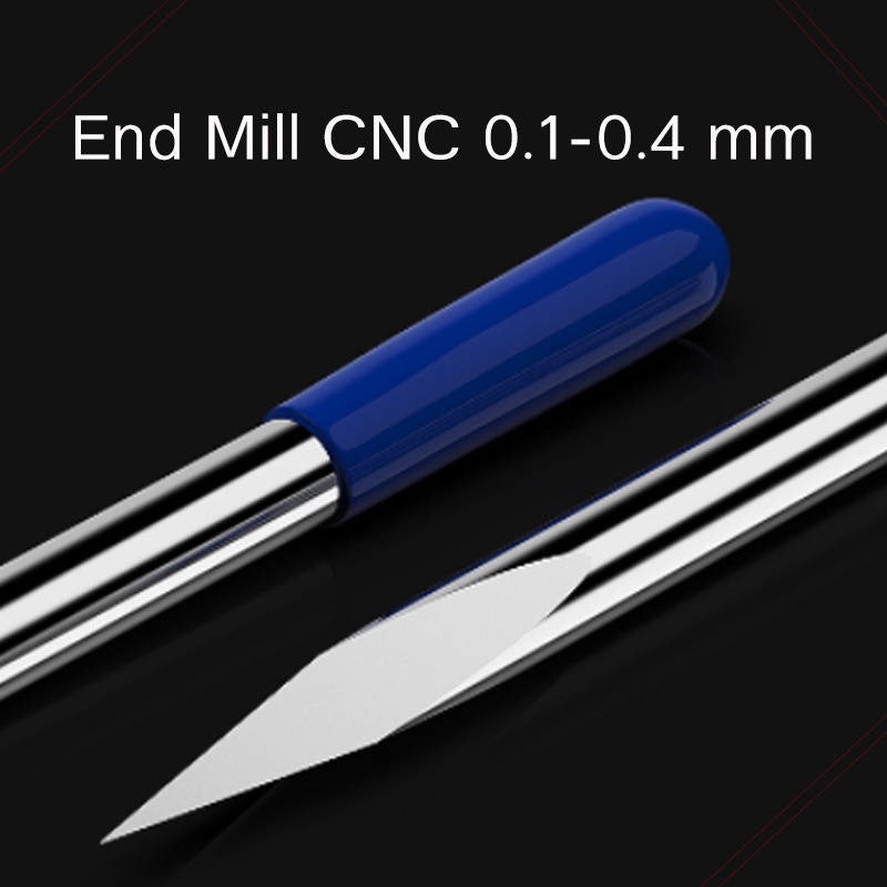 ภาพหน้าปกสินค้าดอกแกะสลัก 0.1-0.4mm End Mill CNC 3.175 มม.ก้าน 3 หน้า สำหรับอะคริลิค/ PVC/ ไม้/ แผ่นโรมาร์ค / หยก / อลูมิเนียม / ทองแดง จากร้าน chuy_diy บน Shopee