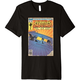 ROUND คอลูกเรือเสื้อยืด พิมพ์ลายการ์ตูน Sabotage Comic Premium-4XL