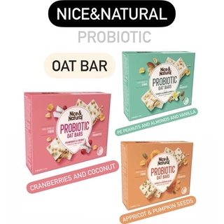 NICE&amp;NATURAL probiotic oat bars 195 กรัม