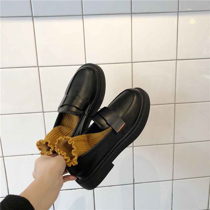 ภาพสินค้าอังกฤษ ลมขนาดเล็ก รองเท้าหนัง หญิง นักเรียน รองเท้าเดียว ฤดูใบไม้ผลิ ใหม่ ย้อนยุค ป่า เวอร์ชั่นเกาหลี JK เหมือนกัน กับกร จากร้าน sants51 บน Shopee ภาพที่ 6