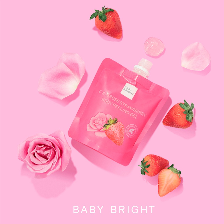 ภาพสินค้าBaby Bright ซีแอนด์อีโรสสตรอเบอร์รี่บอดี้พีลลิ่งเจล 200ML เบบี้ไบร์ท Baby Bright C & E Rose Strawberry Body Peeling Gel 200ml จากร้าน karmarts บน Shopee ภาพที่ 3