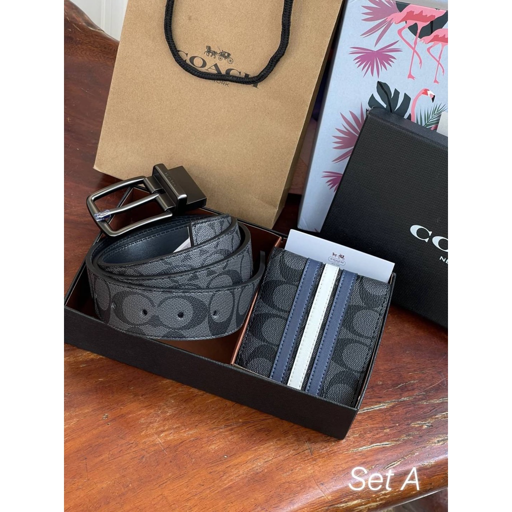 ชุดเซ็ทกระเป๋าสตางค์-coach-boxed-2-in-1-belt-amp-wallet-gift-set