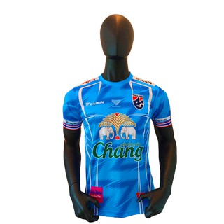 เสื้อฟุตบอลทีมชาติไทย สไตล์บอลไทย พิมพ์ลายทั้งตัว สีฟ้า / ร้านบอลไทย Ballthaifc Sport