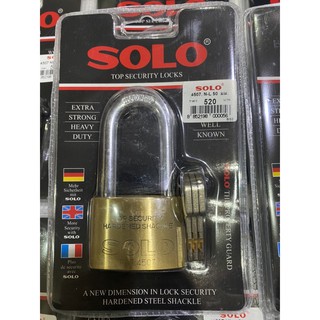 กุญแจทองเหลืองSOLOระบบลูกปืนขนาด50มิลห่วงยาว