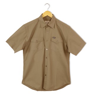Bovy Khaki-Gold Shirt - เสื้อเชิ้ตแขนสั้นสีกากีทอง รุ่นBA-3596 สี YE-02