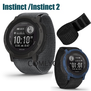 Garmin Instinct 2 Instinct ยุทธวิธี กีฬา Esports สายพลังงานแสงอาทิตย์ สายนาฬิกาไนลอน ตะขอ &amp; ดูนุ่ม เข็มขัด สร้อยข้อมือ