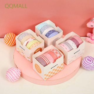 ภาพหน้าปกสินค้าQQMALL Scrapbooking Decoration Masking Tape School Supplies Decorative Tape Tape Set Office Supply Handbook Tape 5Rolls/box Students Stationery Solid Color Scrapbooking Adhesive Tape ที่เกี่ยวข้อง