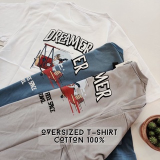 Oversized T-Shirt cotton100% || เสื้อยืดผ้าฝ้าย ทรงโอเวอร์ไซส์ ผ้านิ่มมาก งานเกรดขึ้นห้าง TD-N02