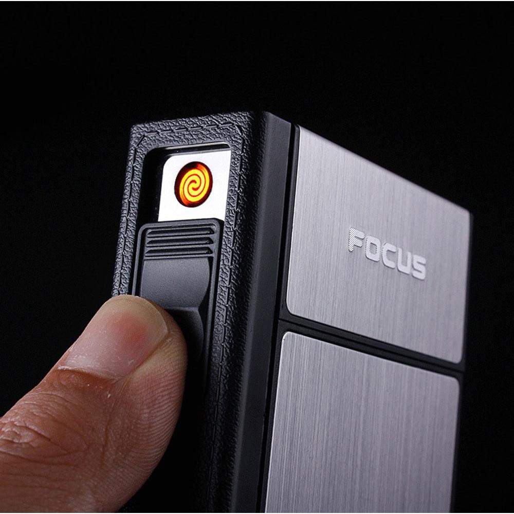 กล่องใส่บุหรี่-2-in-1-อลูมิเนียมทนทาน-20-มวน-พร้อมไฟในตัว-usb-charger-aluminium-cigarettes-holder-box-focus-2559