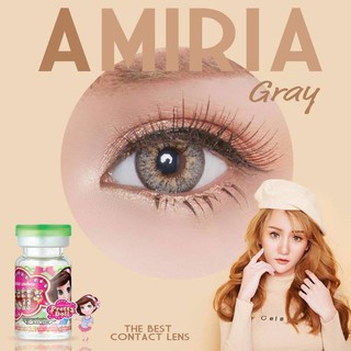 Amiria Gray (1) มินิ สีเทา เทา ทรีโทน ☘️ Pretty Doll ค่าอมน้ำ38% Contact Lens Mini คอนแทคเลนส์ แฟชั่น สายตาปกติ