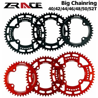 ZRACE อะไหล่เฟืองซี่แคบ Chainring 40T/42T/44T/46T/48T/50T/52T BCD104, สำหรับรถจักรยาน CNC,MTB/จักรยานพับ/จักรยานเสือหมอบ