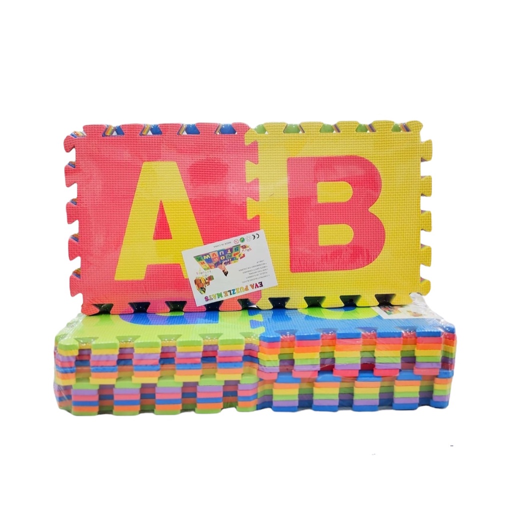 แผ่นรองคลาน แบบจิ๊กซอว์ ลาย ABC (1 set มี 26 แผ่น) EVA แผ่นรองคลานจิ๊ก ...