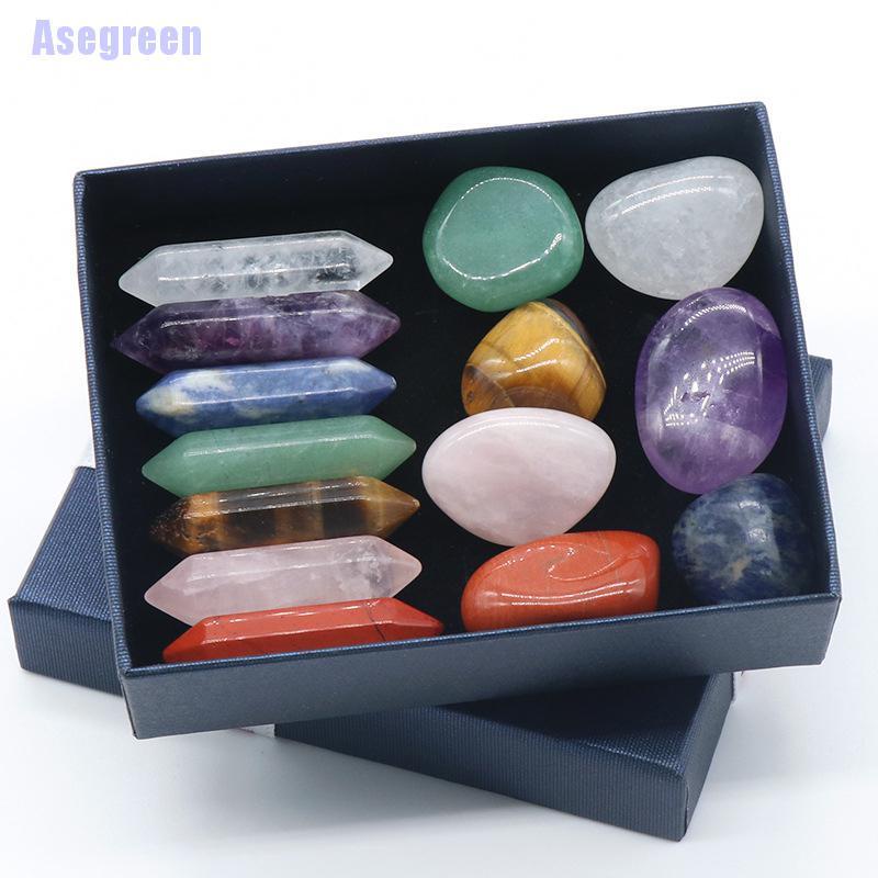 asegreen-sevenchak-หินคริสตัล-ทรีตเมนต์ไฟฟ้า-14-ชิ้น