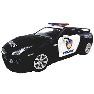 โมเดลรถยนต์ Kinsmart 2009 GT-R Black &amp; White Police Squad Car 1/36 Scale Diecast Interceptor สัดส่วน 1:36 KT5340(ดำ)