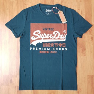 เสื้อยืดผู้ชาย เสื้อผู้ชาย เสื้อแบรนด์เนม ของแท้ Superdry Vintage Label Round Neck T-Shirt