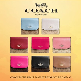 COACH F87589 SMALL WALLET IN SIGNATURE CANVAS