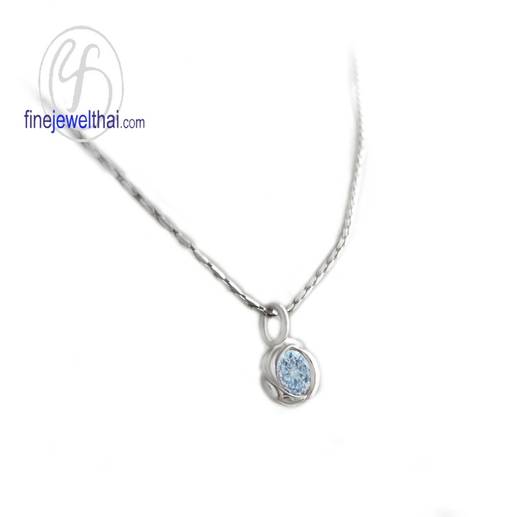 finejewelthai-จี้โทพาซ-โทพาซ-จี้พลอย-พลอยประจำเดือนเกิด-topaz-silver-pendant-birthstone-p1054tp00e