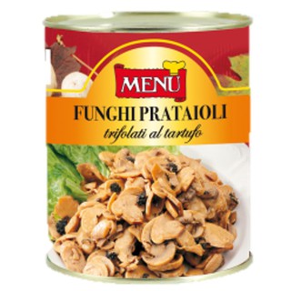 MENU Prataioli Trifolati (Mushrooms in oil) 790g. (เห็ดแชมปิยองในน้ำมันดอกทานตะวัน)