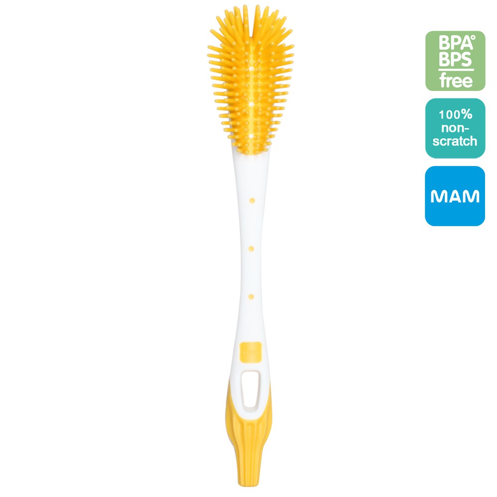 ภาพหน้าปกสินค้าMAM แปรงล้างขวดนมซิลิโคน G105 MAM Soft Brush Silicone จากร้าน vtkids บน Shopee