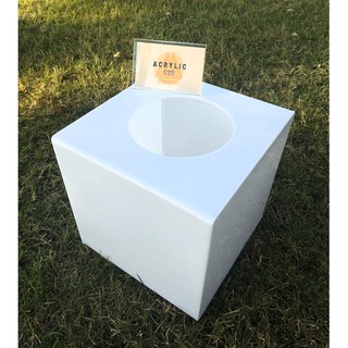พร้อมส่ง new!!! กล่องจับรางวัล สีขาว ขนาด 30 x 30 x 30 cm. แผ่นหนา 3 มิล