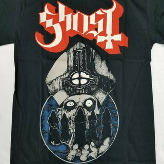 [100% Cotton] เสื้อยืดลําลอง แขนสั้น พิมพ์ลายวงร็อค Ghost S S Warrior Licensed Concert Tour สําหรับผู้ชาย 328866