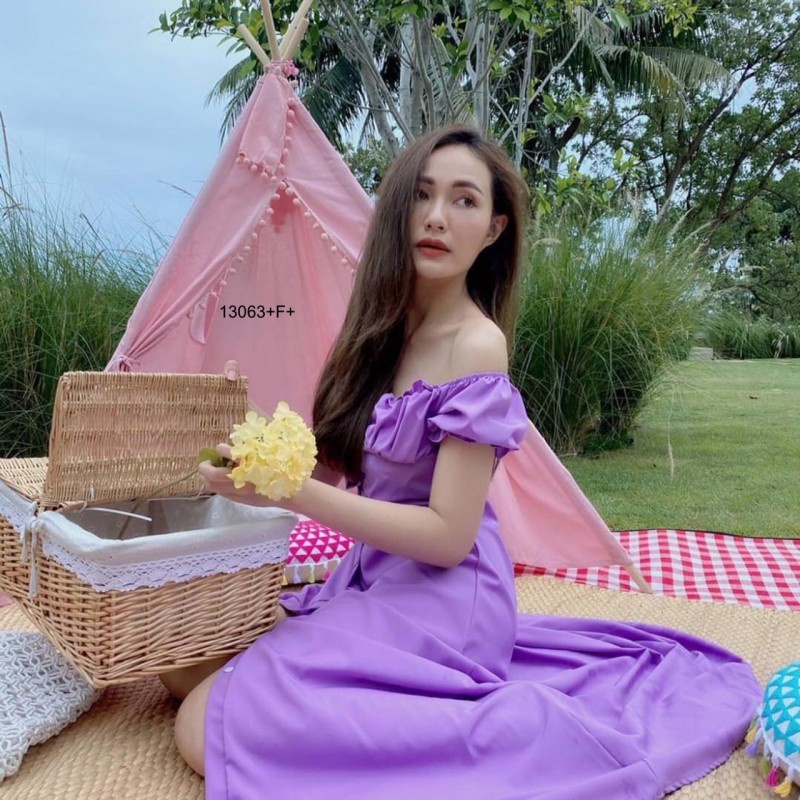 ead-shop-เดรสยาวปาดไหล่