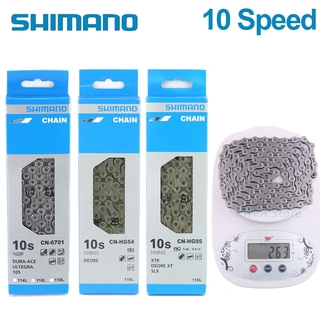 Shimano โซ่จักรยานเสือภูเขา 10 ความเร็ว HG54 HG95 HG4601 CN-6701 11V 114L 116 10S