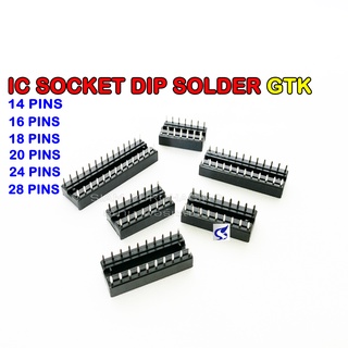 ไอซี ซ็อกเก็ต IC SOCKET DIP SOLDER 14 16 18 20 24 28ขา ISS14T1-03 ISS16T1-03 ISS18T1-03 ISS20T1-03 ISS24T1-03 ISS28T1-03