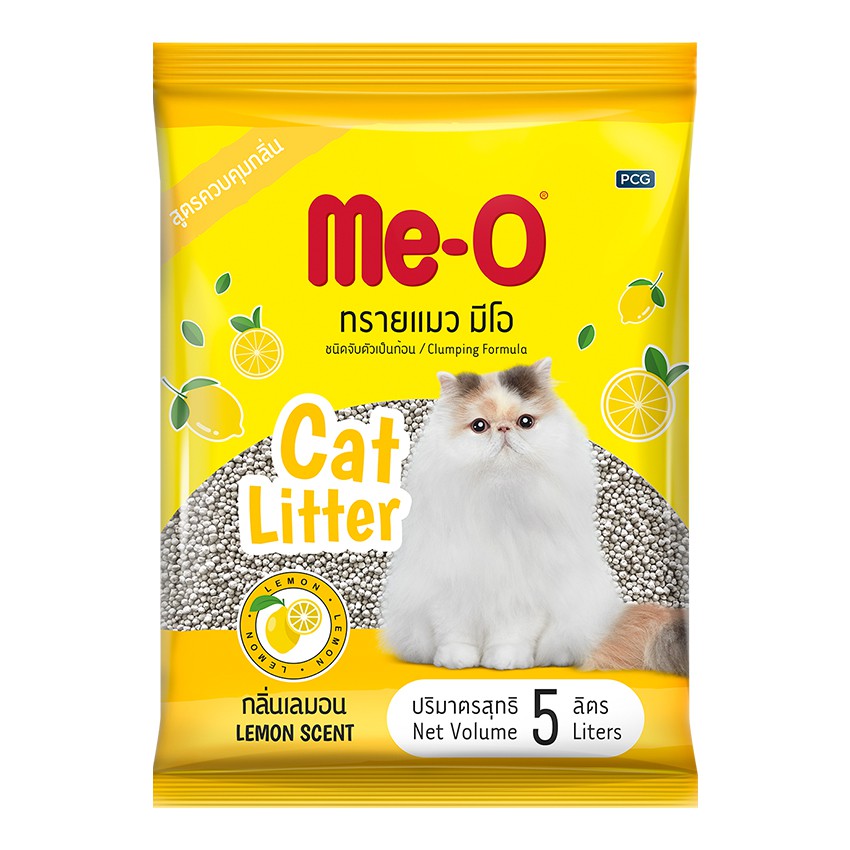 ภาพหน้าปกสินค้าMe-O มีโอ ทรายแมวสูตรควบคุมกลิ่น กลิ่นเลมอน 5 ลิตร