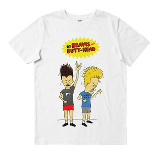 เสื้อยืดโอเวอร์ไซส์Beavis &amp; HEAD - ROCK ON | เสื้อยืด พิมพ์ลายภาพยนตร์ | Merch FILM ทีวี | Unisex | MtvS-4XL