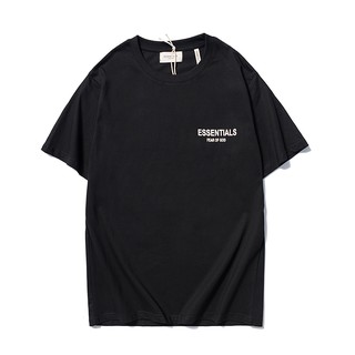 【🔥🔥】FOG Essentials ใหม่เสื้อยืดหลวมพิมพ์คอกลมแขนสั้นเสื้อยืด