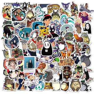 [crownfamily1] สติกเกอร์ ลายการ์ตูนอนิเมะ Spirited Away Totoro No Face Man สําหรับติดตกแต่งแล็ปท็อป 100 ชิ้น