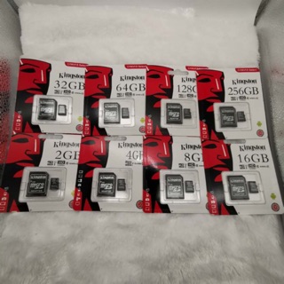 ภาพขนาดย่อของภาพหน้าปกสินค้าเมมโมรี่การ์ด Kingston Micro SD card Memory Card2GB 4GB 8GB 16GB 32GB 64GB 128GB 256GB กล้อง/ โทรศัพท์มือถือ จากร้าน fengsanmini บน Shopee ภาพที่ 1