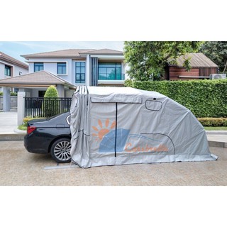 โรงจอดรถสำเร็จรูปพับเก็บได้ เต็นท์จอดรถพับได้ CARSBRELLA  รุ่น RAINBOW ไซส์ L  สำหรับรถที่มีขนาดกลาง