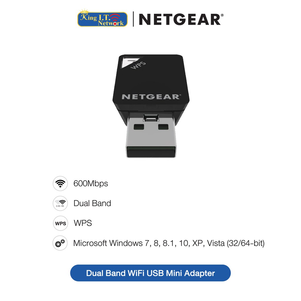 NETGEAR (A6100) AC600 Dual Band WiFi USB Mini Adapter | Shopee Thailand