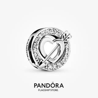 Pandora จี้รูปหัวใจ และลูกศร แบบไม่สมมาตร ของขวัญวันเกิด สําหรับสุภาพสตรี p825