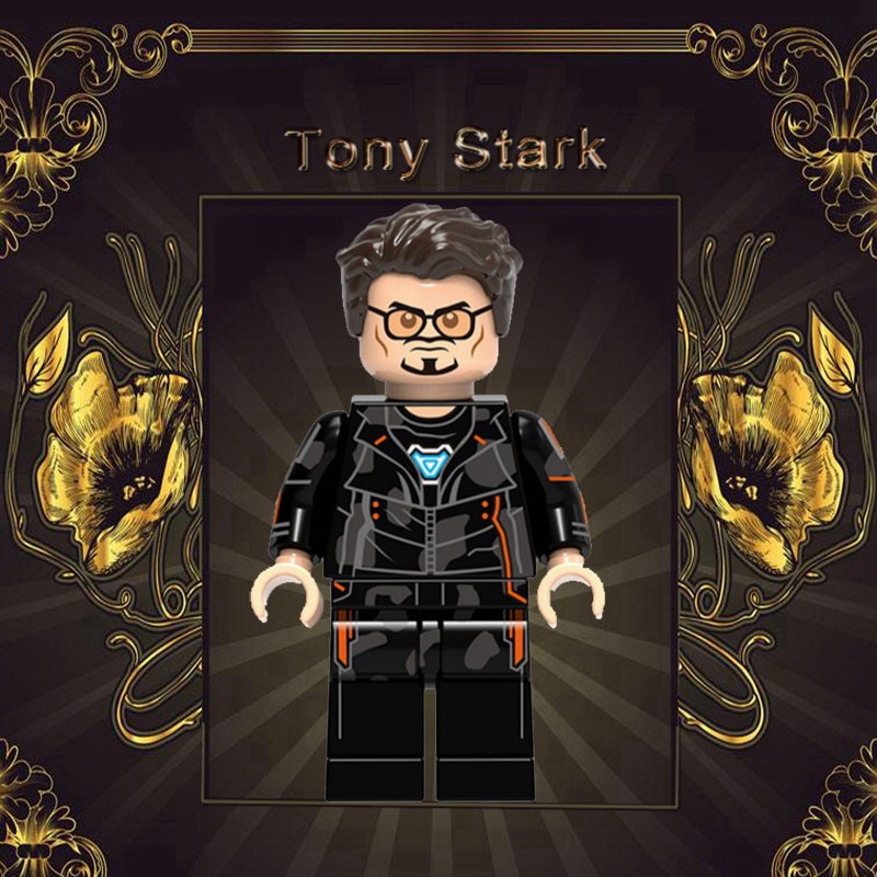 บล็อกตัวต่อ รูปภาพยนตร์ Tony Stark Iron Man Marvel ขนาดเล็ก ของเล่น ...