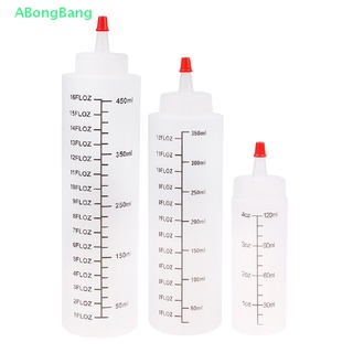Abongbang ขวดบีบพลาสติก สเกล 120 350 450 มล. ไม่รั่วซึม สําหรับห้องครัว