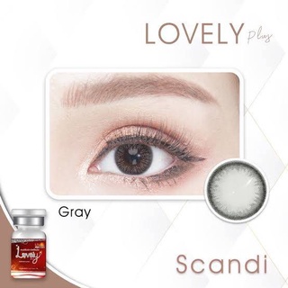 คอนแทคเลนส์ฝาขาว สายตา-แฟชั่น Lovely plus scandi gray