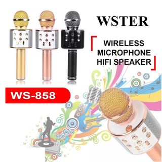 cherry Wster WS-858 ไมโครโฟนบลูทูธไร้สายมีลำโพงในตัว