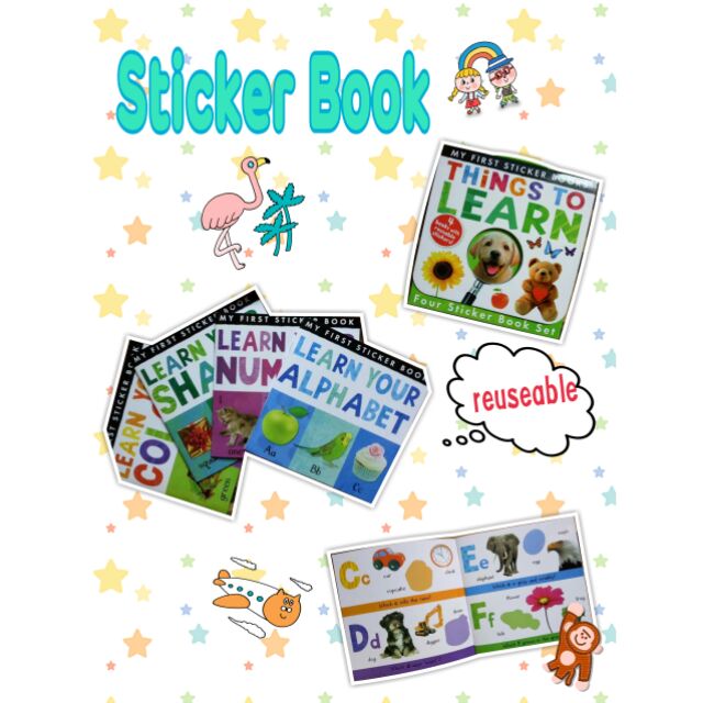 My first sticker book things to learn set | Shopee Thailand