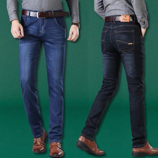 ภาพหน้าปกสินค้ากางเกงยีนส์ผู้ชาย กางเกงยีนส์ขากระบอก ป้ายหนัง สีสวย ใส่สบายSK06 ที่เกี่ยวข้อง