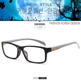 Fashion แว่นตากรองแสงสีฟ้า รุ่น 2318 C-6 สีดำขาเทา ถนอมสายตา (กรองแสงคอม กรองแสงมือถือ) New Optical filter