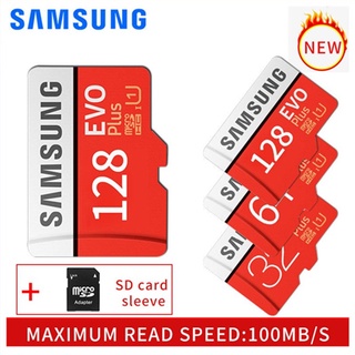 ภาพหน้าปกสินค้าSamsung micro SD card  Class10 ความจุ  memory card 16GB 32GB 64GB 128GB การ์ดหน่วยความจํา 100MB/S อะแดปเตอร์ของขวัญ ที่เกี่ยวข้อง