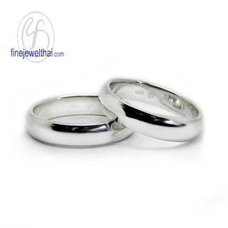 Finejewelthai-แหวนเกลี้ยง-แหวนคู่-แหวนเงินแท้-แหวนหมั้น-แหวนแต่งงาน-Couple-Silver-Ring-RC135400